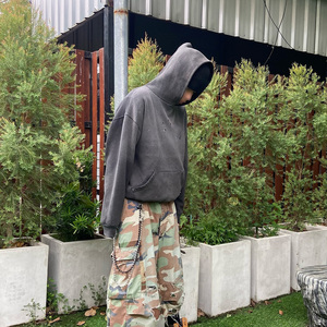 Venta al por mayor de sudaderas con capucha ODM/OEM de invierno de gran tamaño para hombre con cremallera completa Impresión de logotipo personalizado diseño sólido forrado antiretráctil técnicas de lavado - Product Image 1