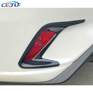 Kit carrosserie ABS aspect carbone, pare-chocs arrière, phares antibrouillard, capuchons d'aération latérale Canards pour <span class=keywords><strong>Ford</strong></span> <span class=keywords><strong>Focus</strong></span> <span class=keywords><strong>ST</strong></span> <span class=keywords><strong>Line</strong></span> X MK4 2019-2021 - Product Image 4