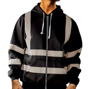 Venta al por mayor de color personalizado frente de alta visibilidad de construcción de ropa de trabajo de los hombres con capucha transpirable precio barato de alta calidad de los hombres de capucha - Product Image 6