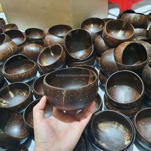 Handicraft Natural Coconut Shell Bowl Natural <b>Small</b> Vietnam/ Coconut Shell Bowl for Candle Eco-Friendly Organic Made in Vietnam - Product Image 2