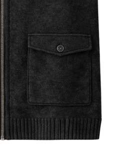 Manufacturer Custom <b>Men</b> Black Hooded Sleeveless Cable Knit <b>Vest</b> Wool Acrylic Blend Full Zip Winter Casual <b>Sweater</b> With Pockets - Product Image 6