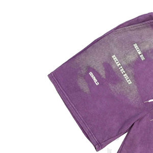 กางเกงขาสั้นผ้าฝ้ายถักเอวยางยืดพิมพ์ลายดวงดาวสำหรับผู้ชายกางเกงซักลายดาวสีม่วงแบบลำลองออกแบบได้ตามต้องการสไตล์สตรีทสูง - Product Image 4