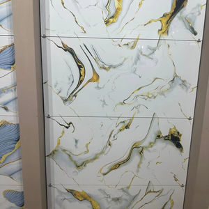 Carreaux de porcelaine modernes de style marbre 600x1200 finition émaillée et texture solide très brillante magnétique pour salon chambre à coucher - Product Image 1