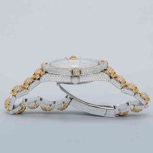 Montre mécanique unique en moissanite Hip Hop en acier inoxydable pour hommes avec diamants Vvs Clarity - Product Image 5