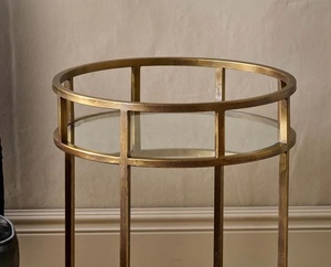 Luxury Design Iron and Glass Drink Table Modern Metal <b>Stool</b> High Quality Commercial Buyers Hot Selling Best Handicraft Export - Product Image 4