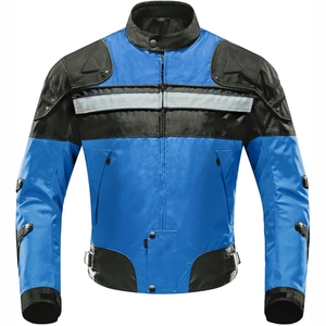 Veste en cuir de moto d'hiver à la mode pour hommes, approvisionnement en usine, col montant, vêtements de course automobile respirants bon marché pour moto - Product Image 1