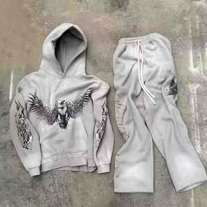 Survêtements unisexes en molleton lourd de haute qualité 300 g/m² 100% coton Streetwear personnalisé - Product Image 2