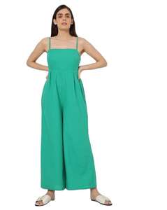 New Hot Selling Glamorous Women Fashion Stylish Summer Resort Wear <b>Linen</b> Bodycon <b>Jumpsuit</b> - Product Image 1