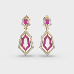 Pendientes de aro de diamantes atemporales para mujer, joyería fina de calidad de exportación, perfectos para uso diario, cenas de trabajo o estilo de fin de semana - Product Image 4
