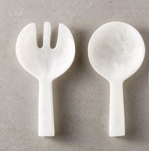 Ensemble de 4 cuillères à salade en résine époxy moderne, service à salade attrayant, couverts, grande cuillère, artisanat Tayyab, écologique - Product Image 2