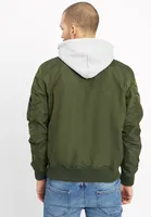Veste bomber à capuche en toile de haute qualité pour homme, avec logo personnalisé, imperméable, respirante, coupe-vent, style formel