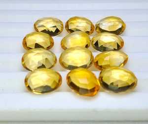 Citrine naturelle jaune ovale taille 5x7mm pierre précieuse pour la fabrication de bijoux - Product Image 2