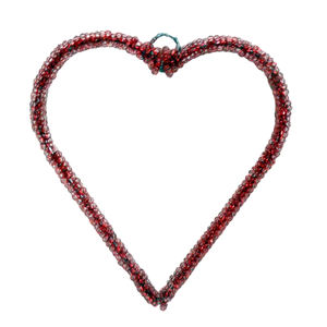 Nouvelle conception tenture murale coeur décorations de noël fer/perles nickelage taille Standard tenture murale ornement - Product Image 3