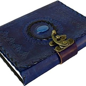 Handmade Vintage da Tạp Chí viết máy tính xách tay <span class=keywords><strong>A5</strong></span> kích thước dễ thương phong cách RÀNG BUỘC ĐỐI với phụ nữ người đàn ông khóa bán đá quý Quà Tặng Nhật Ký - Product Image 4