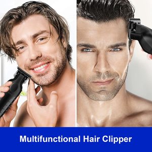 Máquina Cortadora de Pelo Profesional Inalámbrica Recargable por USB para Hombres, de Acero Inoxidable, Ajustable, Eléctrica, para Barba, Uso Doméstico - Product Image 2