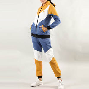 Ensemble de survêtements d'hiver décontractés à capuche pour femmes, style 2024, nouvelle collection, motif uni, 100 % coton, respirant, séchage rapide, long - Product Image 3