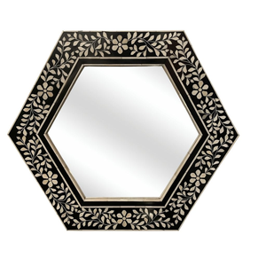 Handmade Mother of Pearl Bone Inlay Mirror Frame Unique Custom Design <b>Wall</b> Decoration Bone Frame - Product Image 6