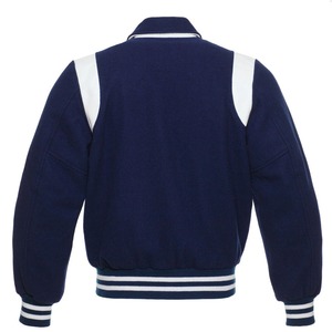 2025 patchs de broderie OEM collège Baseball veste Varsity Bomber Letterman support respirant décontracté hiver tissu léger à capuche - Product Image 4