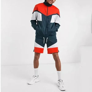 Nouveau Artical 2024 personnalisé coupe-vent à capuche ensemble short et short bas quantité minimale de commande unisexe deux pièces Streetwear double survêtement ensemble prix de gros - Product Image 5