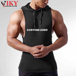 Venta al por mayor y al por menor de ropa de gimnasio, fitness y entrenamiento: Camiseta sin mangas con gráfico personalizado, chaleco sin mangas para hombre, camiseta, sudadera con capucha amarilla - Product Image 6