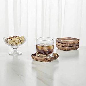 Handcrafted Wooden <b>Coasters</b> <b>for</b> <b>Drinks</b> Natural Wood Tea & Coffee <b>Coaster</b> Set <b>for</b> Home Bar & Office - Product Image 3