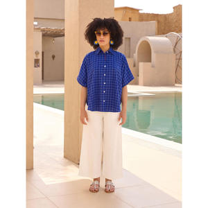 Riva Cotton Plaid <b>Poncho</b> Shirt-Casual Style - Product Image 6
