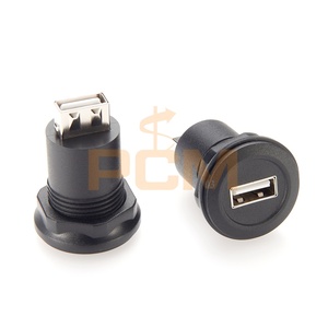 Connecteur de montage en panneau rond USB 2.0, adaptateur USB A femelle vers femelle pour montage sur châssis et plaques frontales, compatible avec Schlegel - Product Image 5