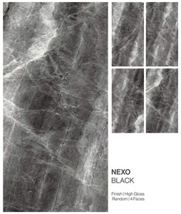 กระเบื้องพอร์ซเลนเคลือบเงาสีดำ NEXO - Product Image 1