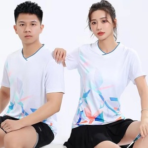 White <b>Tennis</b> Shirt Badminton Shirt Men Women Summer Dry Quick Dry Short Sleeve <b>Table</b> <b>Tennis</b> Volleyball - Product Image 3