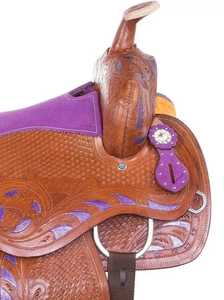 Selle de cheval polyvalente de luxe | Artisanat en cuir de qualité supérieure, siège rembourré, parfait pour les cavaliers anglais, western et trail - Product Image 3