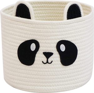 Cesta de algodón con forma de Panda, cesto grande para la colada, almohadas, manta OEM, hecho en Vietnam - Product Image 1