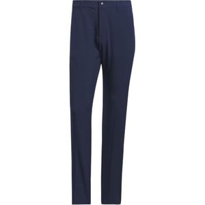 Pantalones de Hombre Azul Marino, Corte Clásico, Tejido, Cierre de Botones, Color Sólido - Product Image 1