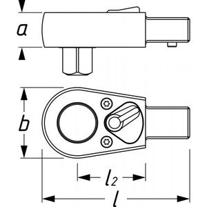 Hazet Reversible <b>Ratchet</b> Square Insert High Quality <b>Socket</b> Product - Product Image 2