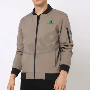 Blouson aviateur de haute qualité pour hommes couleur unie hiver chaud col montant Streetwear fermeture éclair veste personnalisée pour hommes - Product Image 5