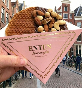 Empaque de Papel para Conos de Stroopwafels, Color Rosa Dorado, con Burbujas, Logotipo Personalizado, Mini Stroopwafels, Soporte para Empaque de Stroopwafels - Product Image 2
