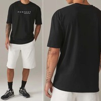 T-shirt Homme Oversize en Maille de Qualité Supérieure, Manches Courtes, 100% Coton Épais 380 g/m², Personnalisable avec Logo Avant et Motif au Dos