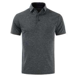 Chemises de golf en maille unie anti-rides personnalisées en gros, à manches courtes, uniformes professionnels pour hommes, 100 % coton - Product Image 4