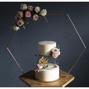 High Grade Material <b>Arch</b> Cake <b>Decorative</b> Stand Romantic Dinnerware Tabletop Flower Attached Holder Wedding And Party <b>Decor</b> - Product Image 4