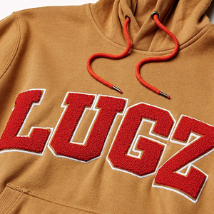 Personalizado peso pesado Chenille bordado Logo Streetwear polar parche sudaderas con capucha para los hombres Impresión digital para el invierno - Product Image 2