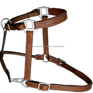 Licou de cheval anatomique fantaisie en cuir anglais de qualité supérieure avec coutures fantaisie et rembourrage licou de cheval en cuir de course de chevaux - Product Image 2