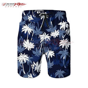 Pantalones cortos de natación y playa para hombre con tela ligera y comodidad elástica Pantalones cortos de playa con estampado tropical para hombre - Product Image 1