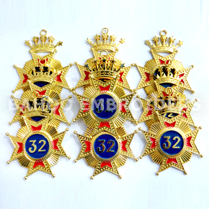 อัญมณีปกหัตถกรรมของจังหวัดสำหรับ superintendent of Works-ชุบทอง-Masonic COLLAR Jewel-Masonic GOLD Jewel - Product Image 2