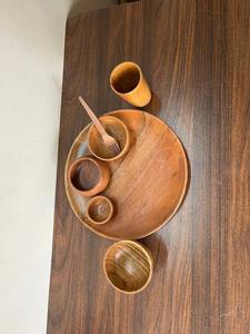 Juego de Vajilla de Madera de Buena Calidad, Platos, Tazones y Cubiertos de Madera Natural para una Vida Sostenible, Disponible a Precio de Exportación - Product Image 3