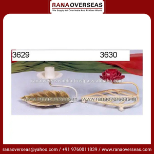 Compre soportes de velas de metal de hierro de colores con diseño de Rosa en forma de hoja de calidad estándar a los precios más bajos de los exportadores - Product Image 2