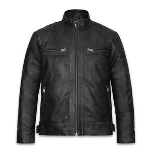 Chaqueta de Cuero Vacuno Auténtico para Hombre, Estilo Vintage Limitado, Chaqueta de Cuero Gruesa con Cremallera para Hombre, Fabricante Personalizado, Chaqueta de Invierno - Product Image 1