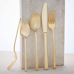 Couverts de luxe couleur argent en acier inoxydable parfait pour les ustensiles de cuisine, la vaisselle, la table à manger, les mariages et les banquets - Product Image 6