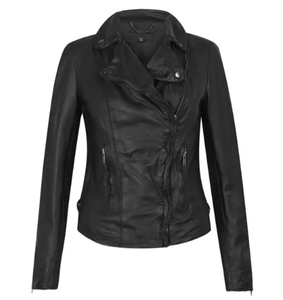 แจ็คเก็ตหนังแฟชั่นกันลมสำหรับผู้หญิงเสื้อแจ็คเก็ตแฟชั่นหนังแกะสำหรับผู้หญิง - Product Image 1