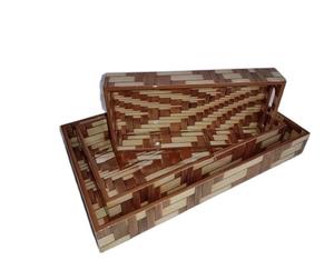 Bandeja de Servicio de Diseño con Recubrimiento de Esmalte de Madera MDF, Bandeja de Mesa de Alta Calidad para Hoteles y Restaurantes - Product Image 4