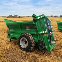 Épandeur d'engrais solide en acier inoxydable SS304 pour fumier de vache, machine à déposer l'engrais organique solide tirée par tracteur