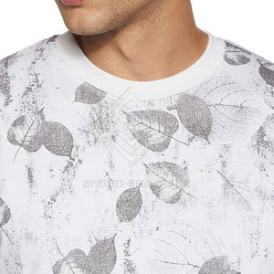 Sweat-shirt à col rond pour homme, vêtement décontracté d'hiver, avec impression de logo personnalisé, motif uni, tissu en polaire écologique - Product Image 4